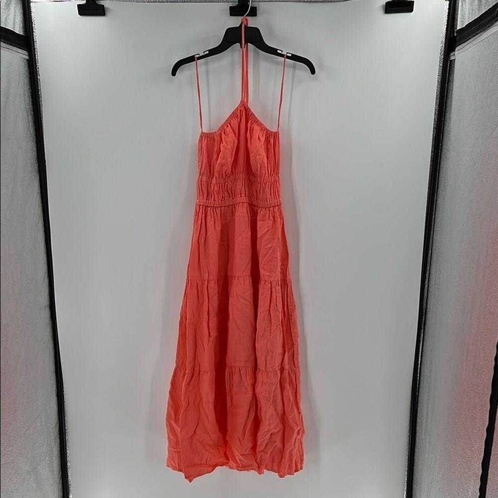 Bella Dahl Women's Gathered Halter Midi Dress - Hibiscus Bloom - Medium - NWT